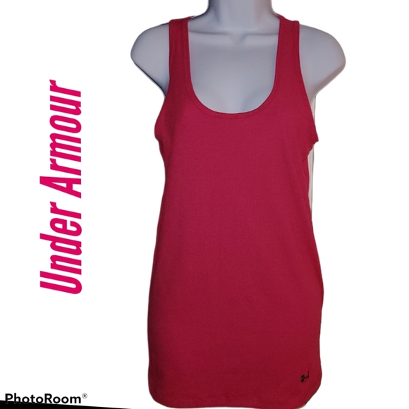 Under Armour Tops - Sz L Under Armour HeatGear Pink Tank